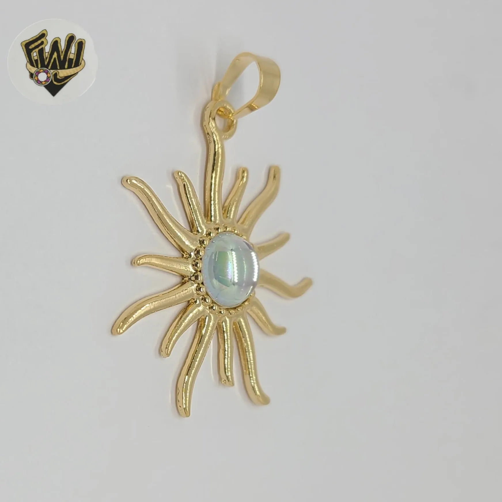 Gold Laminate Sun Pendant Necklace | Elegant Design | BGF