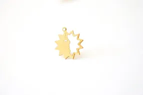 14k Gold Wholesale Filled Sun Face Sun Charm Gold Fill Sun Charm, Sun, Moon, Sun Rays, Celestial Charm, Sky Jewelry Making DIY Bulk