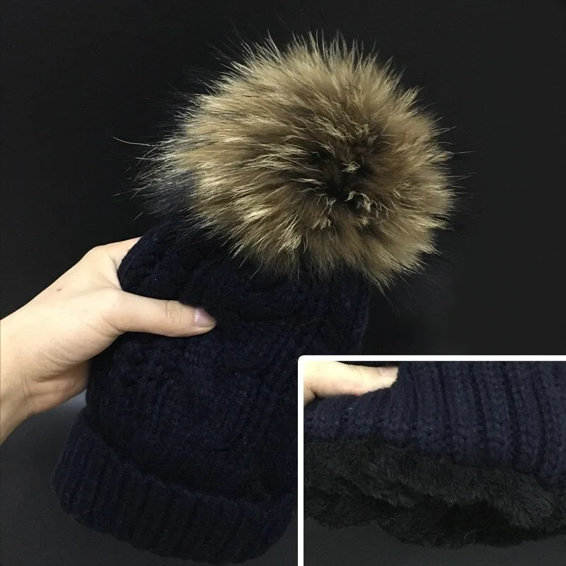 2023 Women's hats Add velvet Fleece Inside Beanies Winter Hats for women