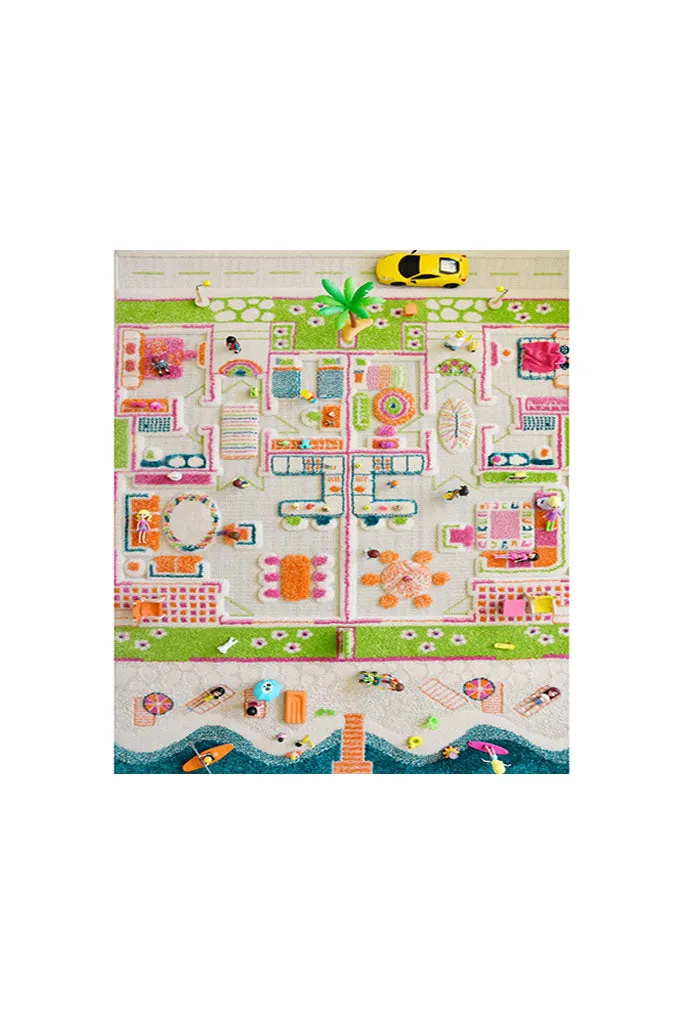 3D Play Rug - Beach Houses (Medium)