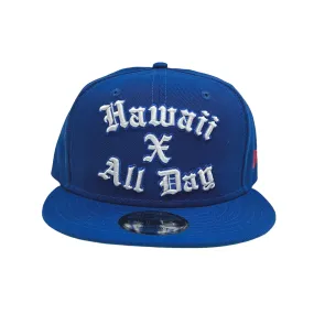 808ALLDAY Dark Royal HI x ALL DAY New Era 9Fifty Trucker Snapback