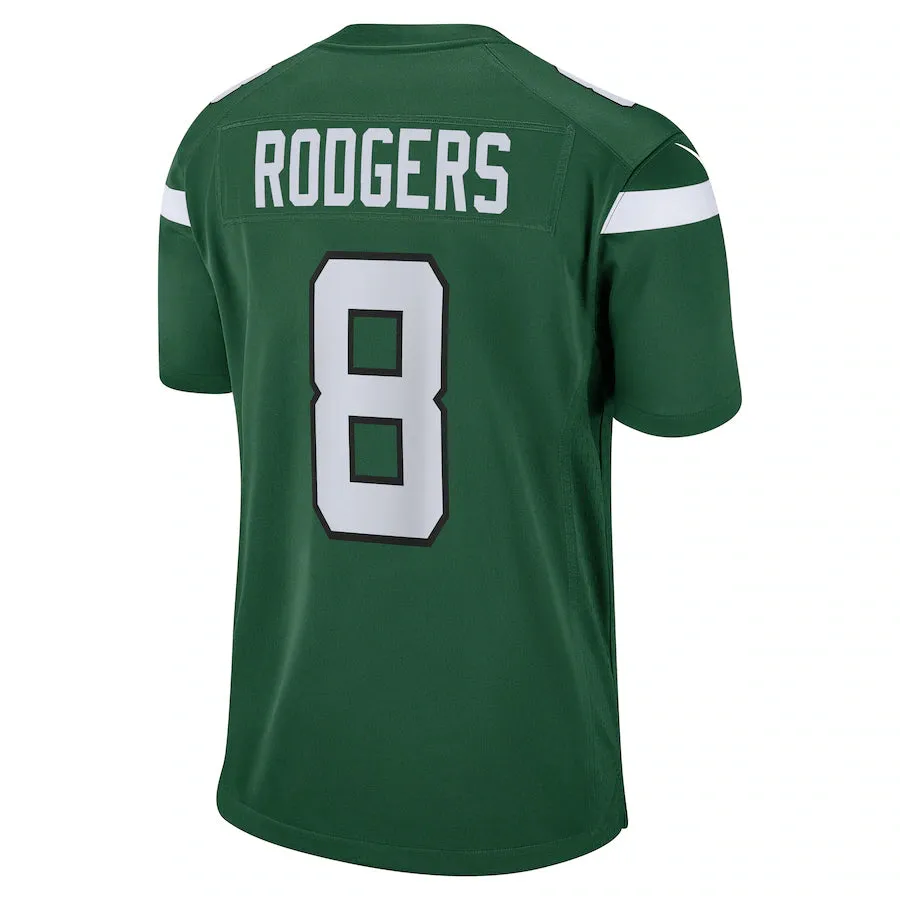 Aaron Rodgers New York Jets Nike Game Player Jersey - Gotham Green