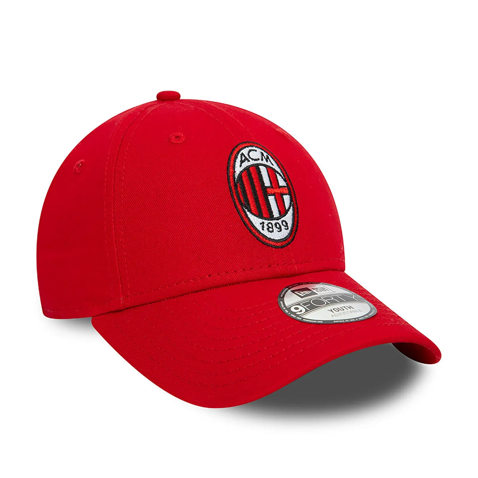 AC Milan Kids Red 9FORTY Cap Cloth Strap Adjustable Football (Soccer) By New Era