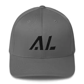 Alabama - Structured Twill Cap - Black Embroidery - AL - Many Hat Color Options Available