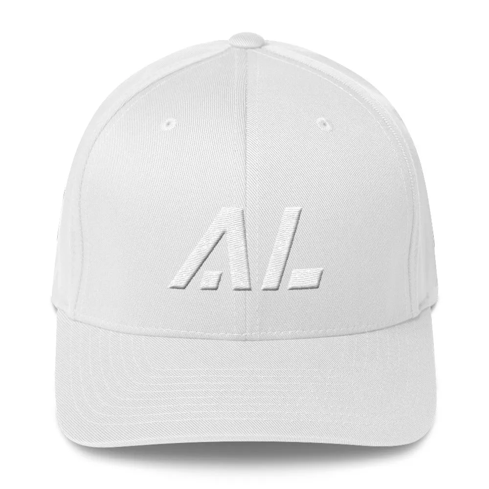 Alabama - Structured Twill Cap - White Embroidery - AL - Many Hat Color Options Available