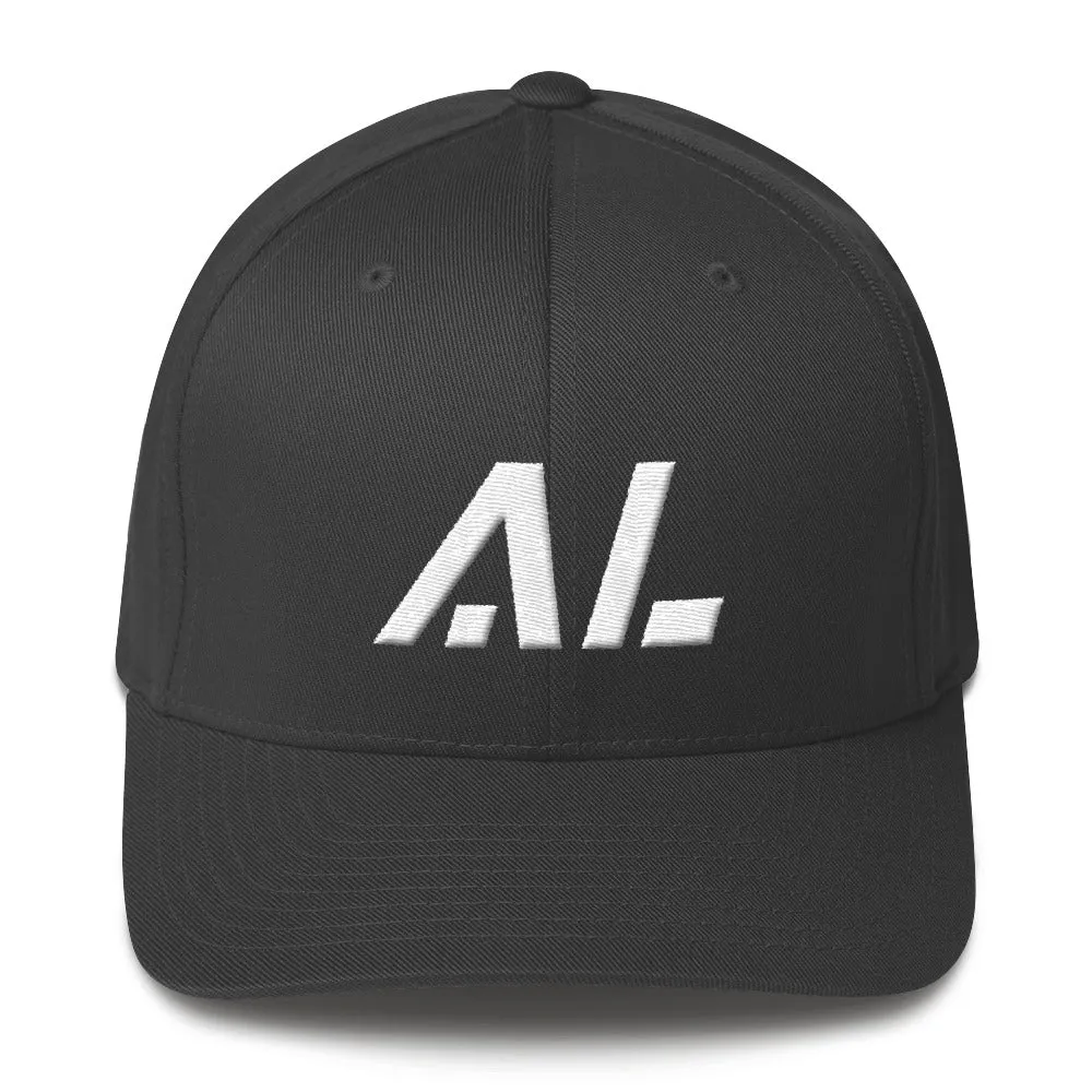 Alabama - Structured Twill Cap - White Embroidery - AL - Many Hat Color Options Available