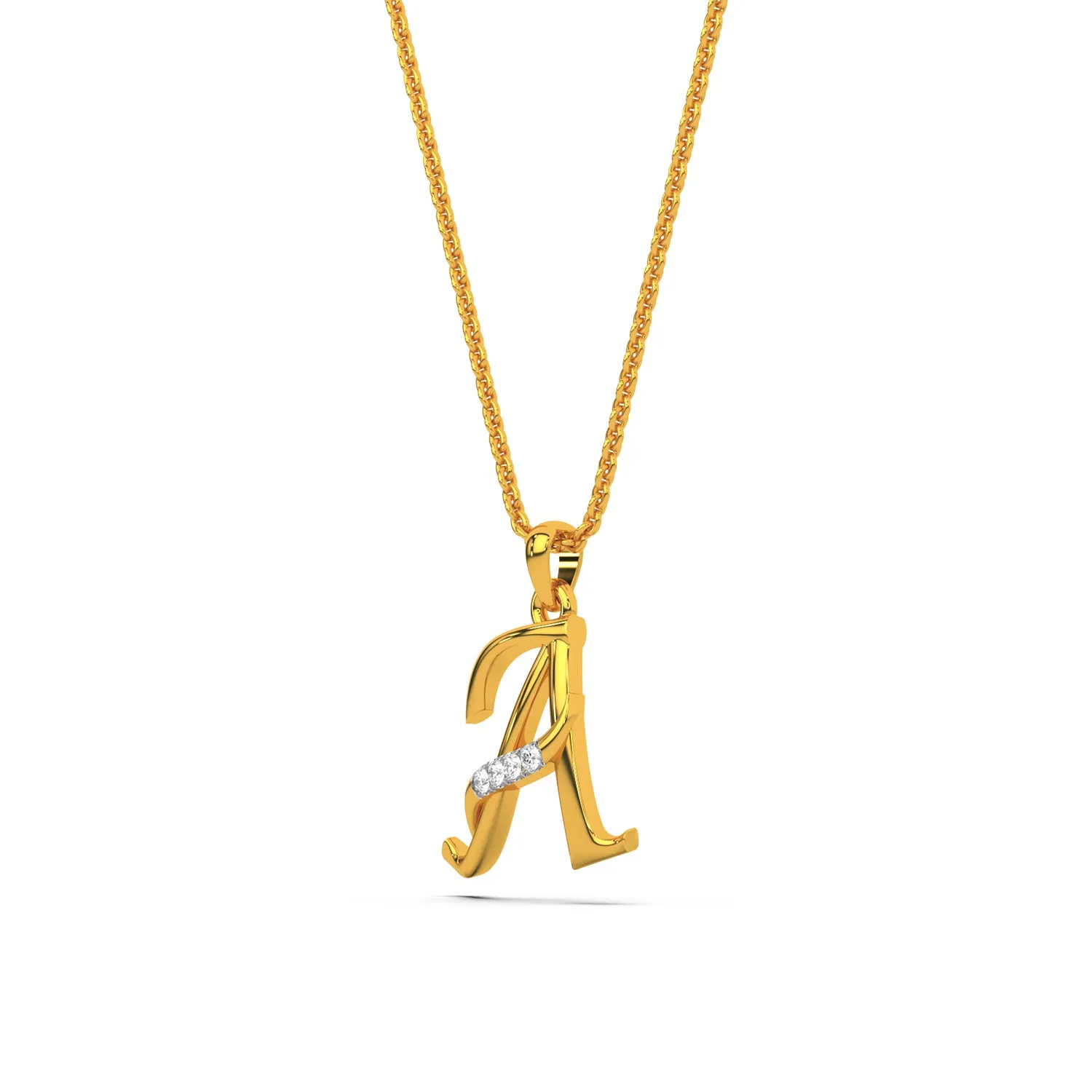 Alphabet A  Unisex Pendant