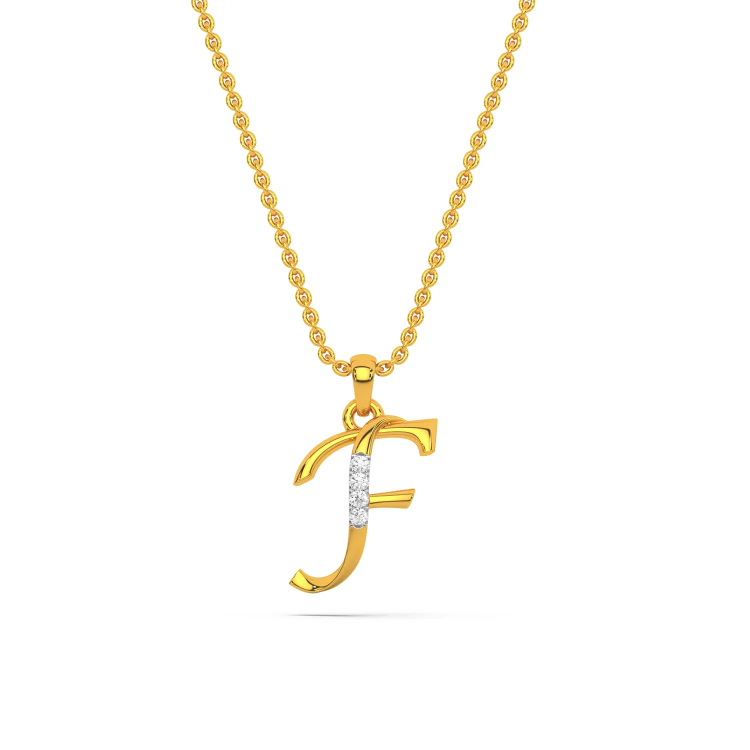 Alphabet F  Unisex Pendant