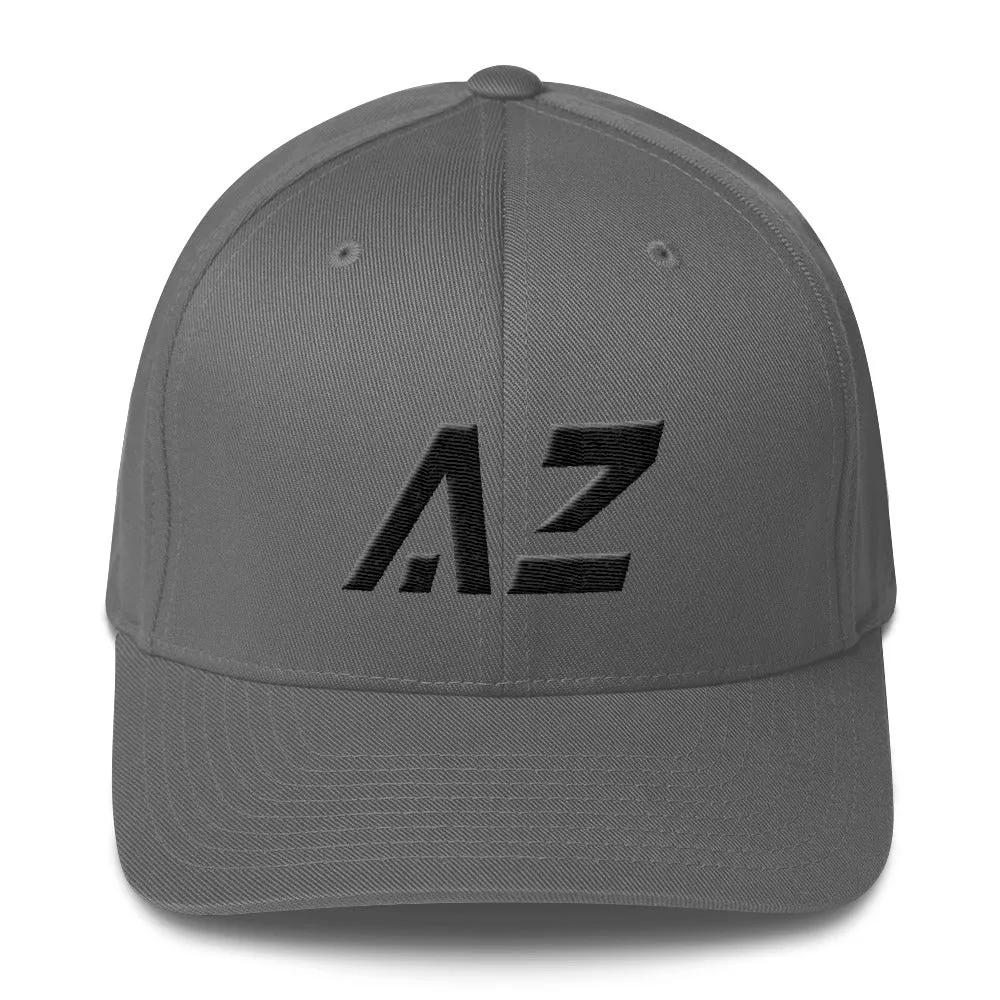 Arizona - Structured Twill Cap - Black Embroidery - AZ - Many Hat Color Options Available