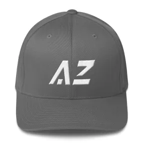 Arizona - Structured Twill Cap - White Embroidery - AZ - Many Hat Color Options Available