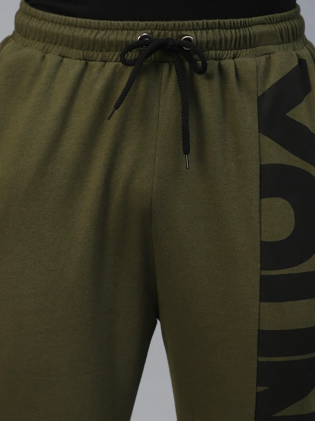 Army Green One Side Printed Jogger