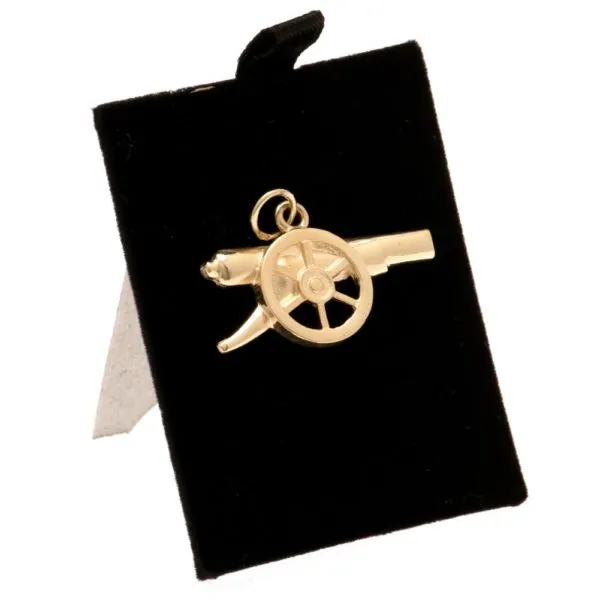 Arsenal FC 9ct Gold Pendant Cannon