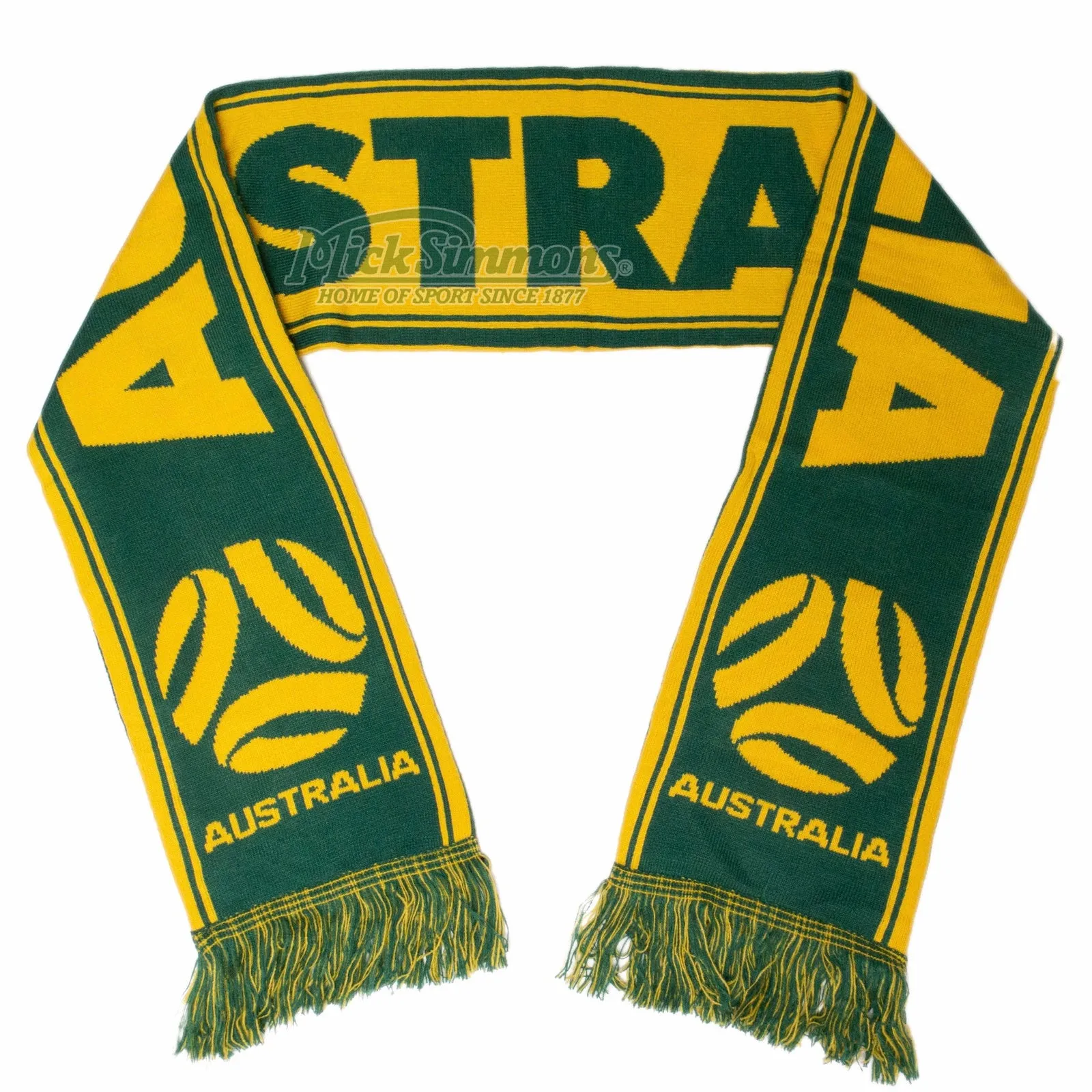 Australia Socceroos / Matildas Jacquard Scarf Football Soccer FFA Logo