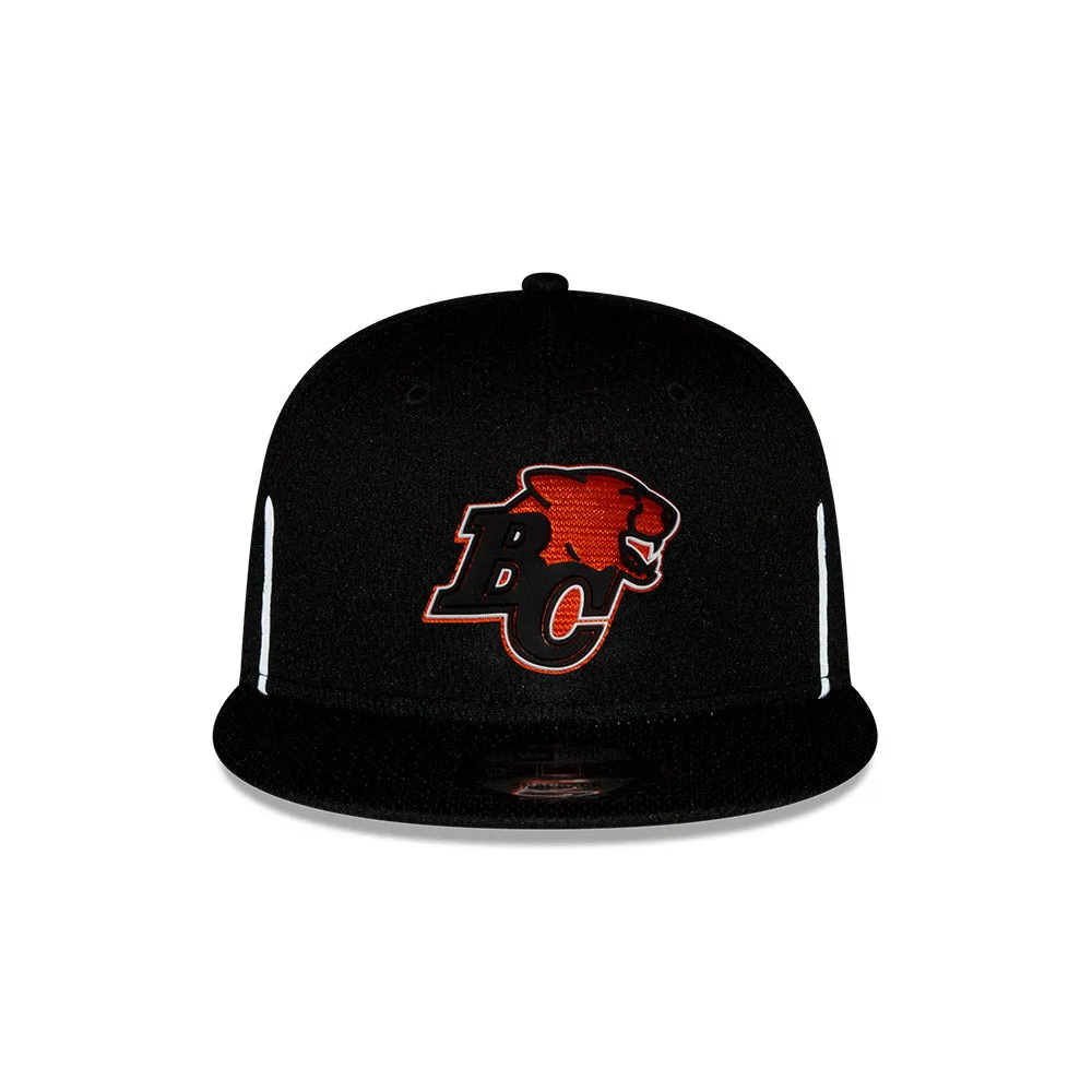 BC Lions CFL Football New Era Sideline 9Fifty Black Snapback Cap Hat