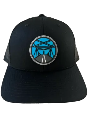 Beach Bound Mesh Snapback Hat (Black)