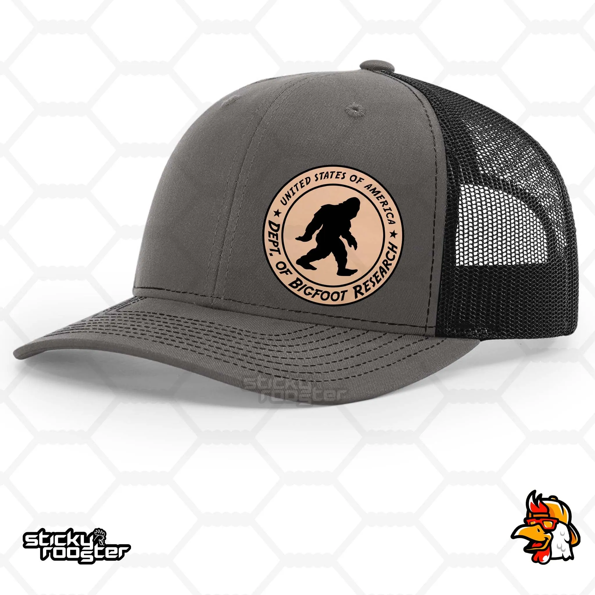 Bigfoot Research Leather Patch hat