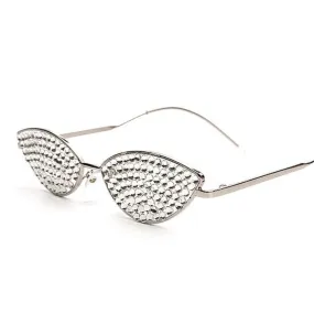 Glamorous Rhinestone-Embellished Cat-Eye Sunglasses