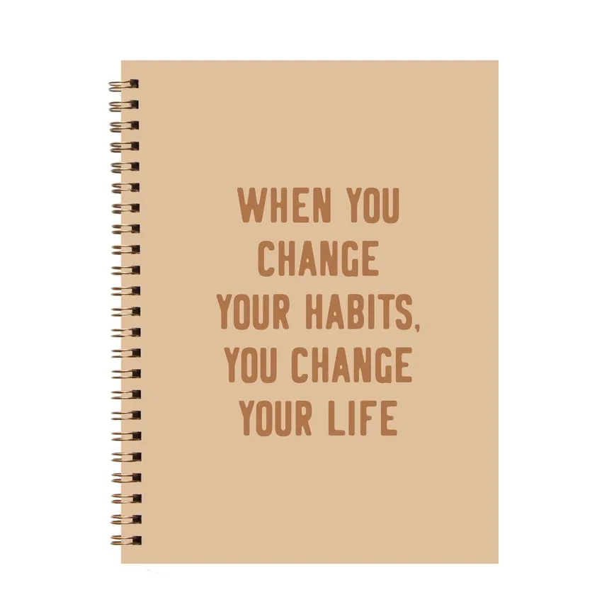 Change Your Habits Softcover Journal Notebook For Back To School