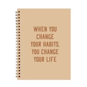 Change Your Habits Softcover Journal Notebook For Back To School