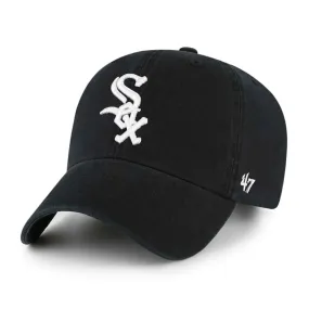 Chicago White Sox Home CLEAN UP Strap Back Cap Black MLB By 47 Brand