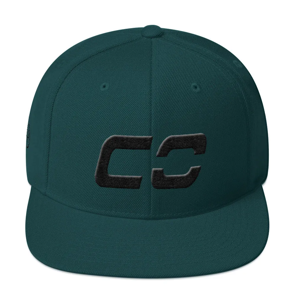 Colorado - Flat Brim Hat - Black Embroidery - CO - Many Hat Color Options Available