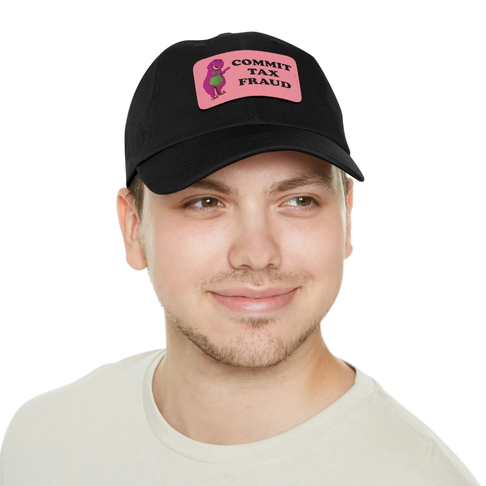 Commit Tax Fraud Dad Hat with Leather Patch