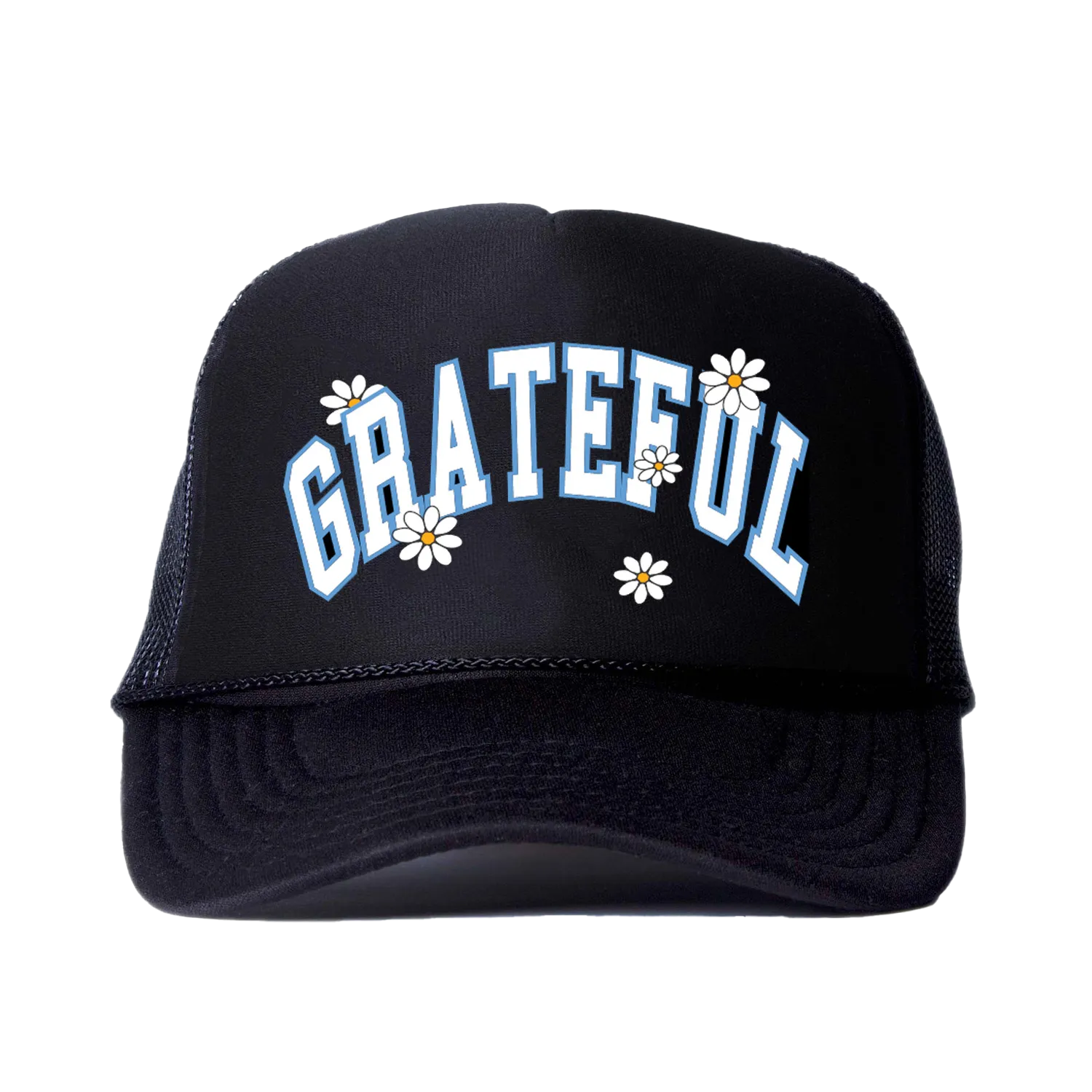 Daisy Arch Trucker Hat- Black