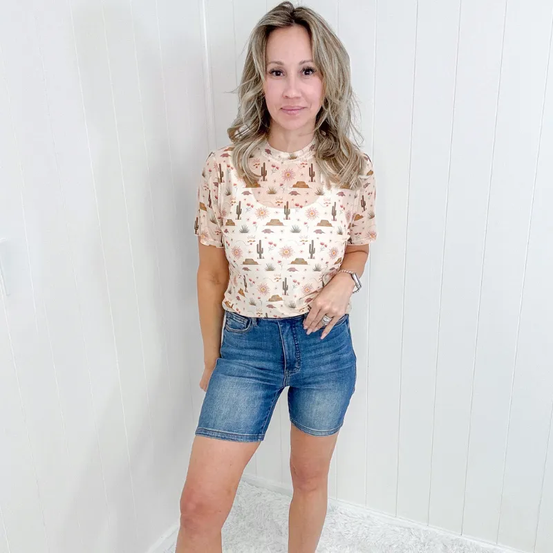 Desert Dreaming Short Sleeve Sheer Top