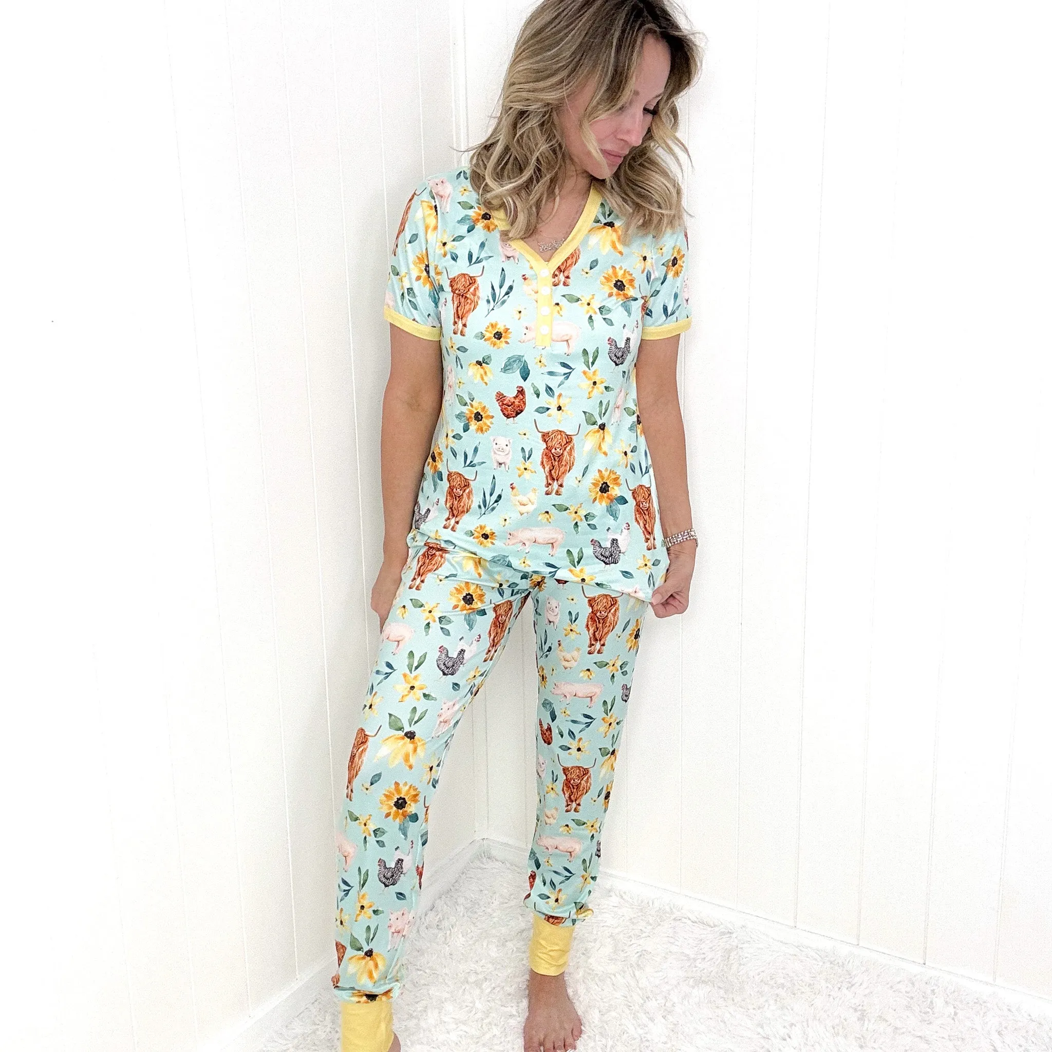 Farm Life Buttery Soft Short Sleeve Pajamas Set