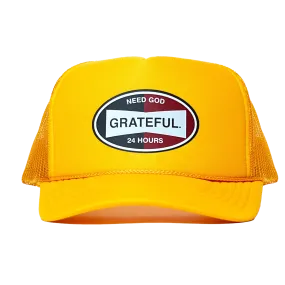 Fill It Up Trucker Hat- Gold