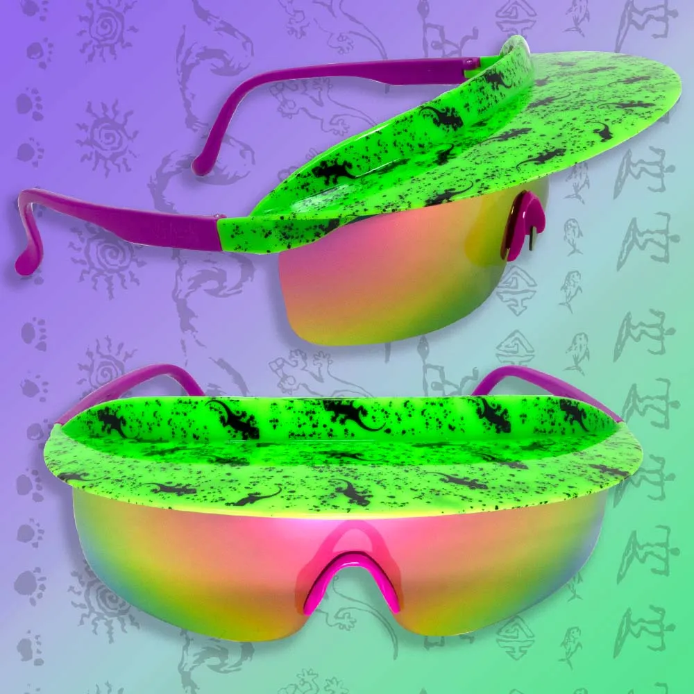 Gecko Visor Shades Neon Green