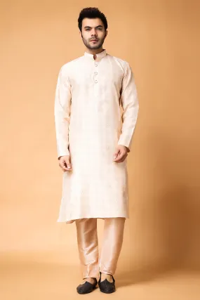 Gold Corn Embroidered Kurta