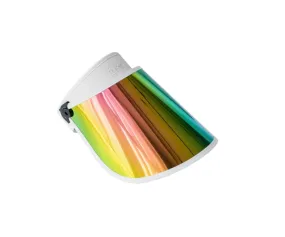 Grey  UV Protect Sun Visor White  (Full Rainbow)