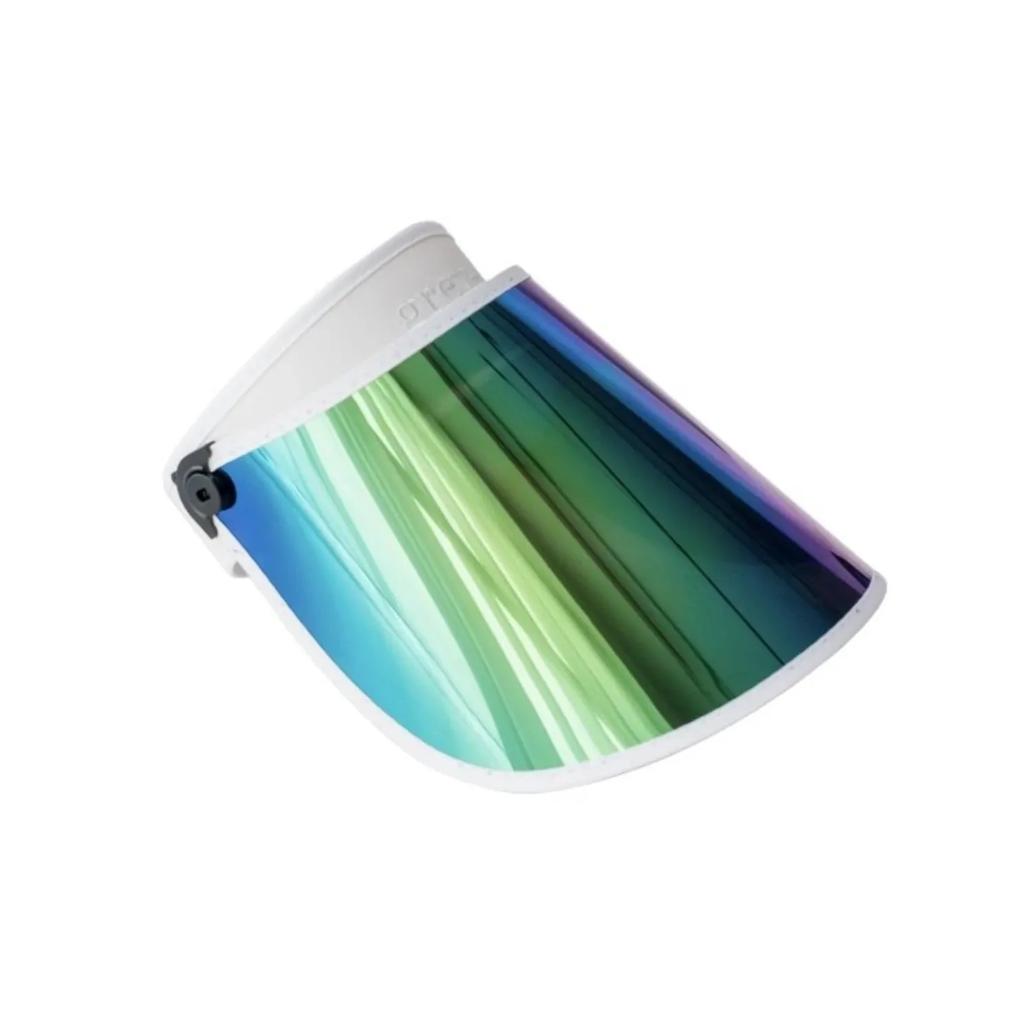 Grey  UV Protect Sun Visor White (Full Ultra Green)