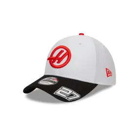 Haas Racing F1 New Era 9Forty 2024 Nico Hulkenburg Team Baseball Hat - White