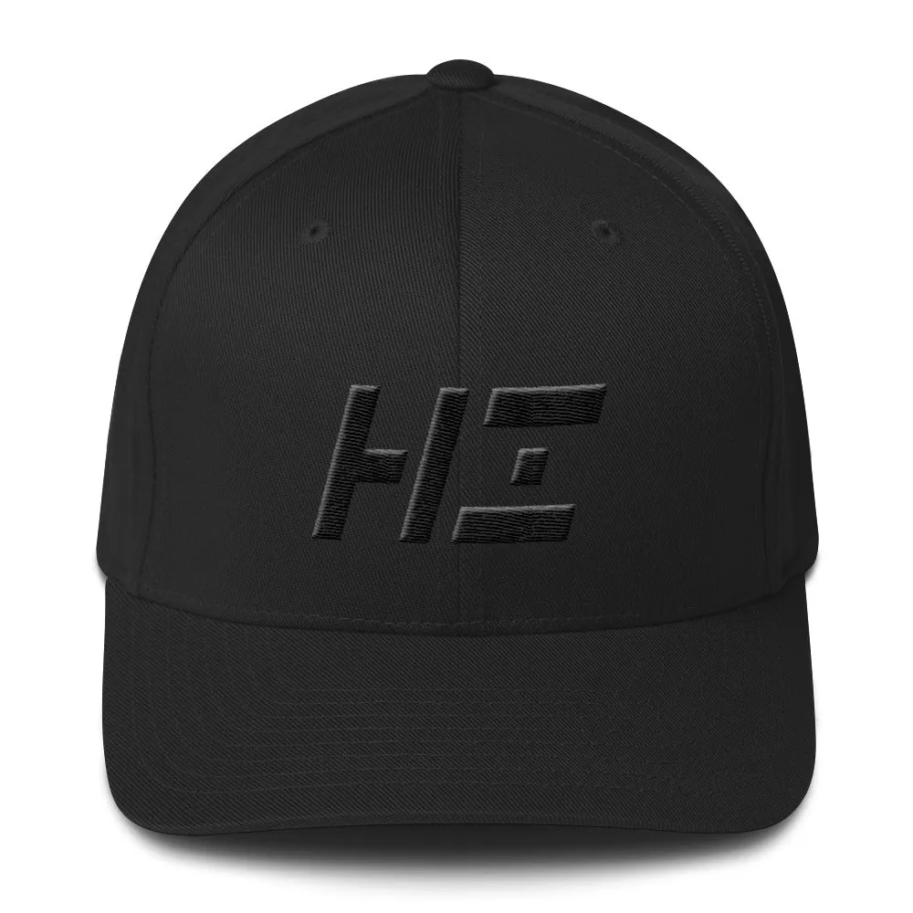 Hawaii - Structured Twill Cap - Black Embroidery - HI - Many Hat Color Options Available