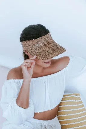 Island Straw Sun Visor