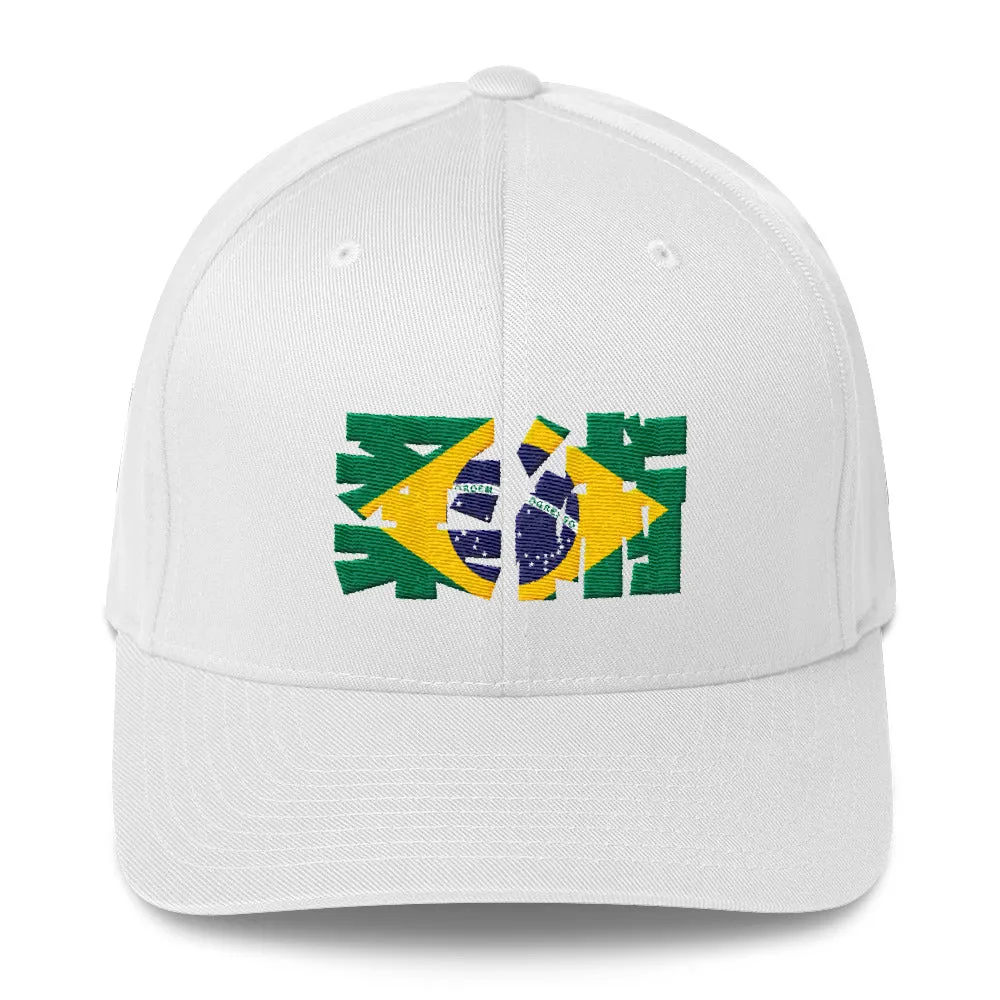 Jiu Jitsu De Brazil Flex Fit Structured Twill Cap