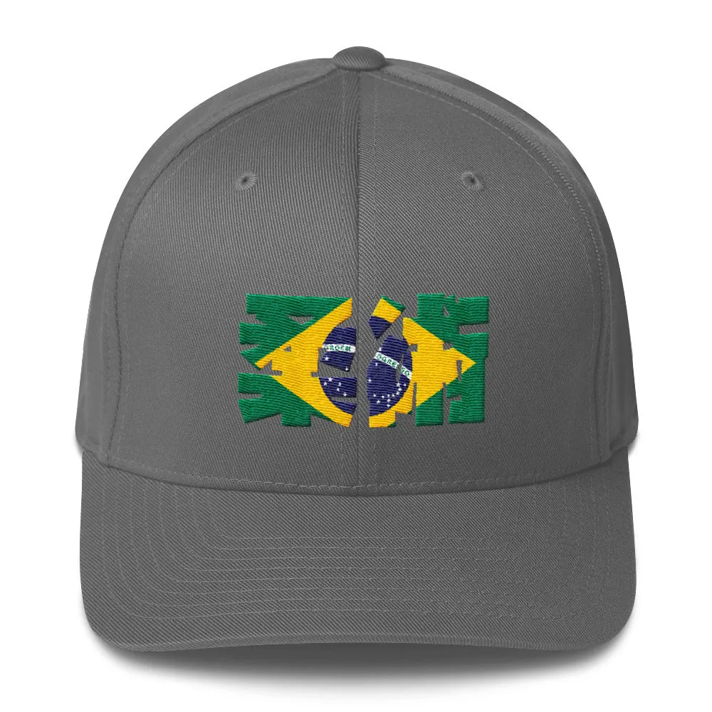 Jiu Jitsu De Brazil Flex Fit Structured Twill Cap