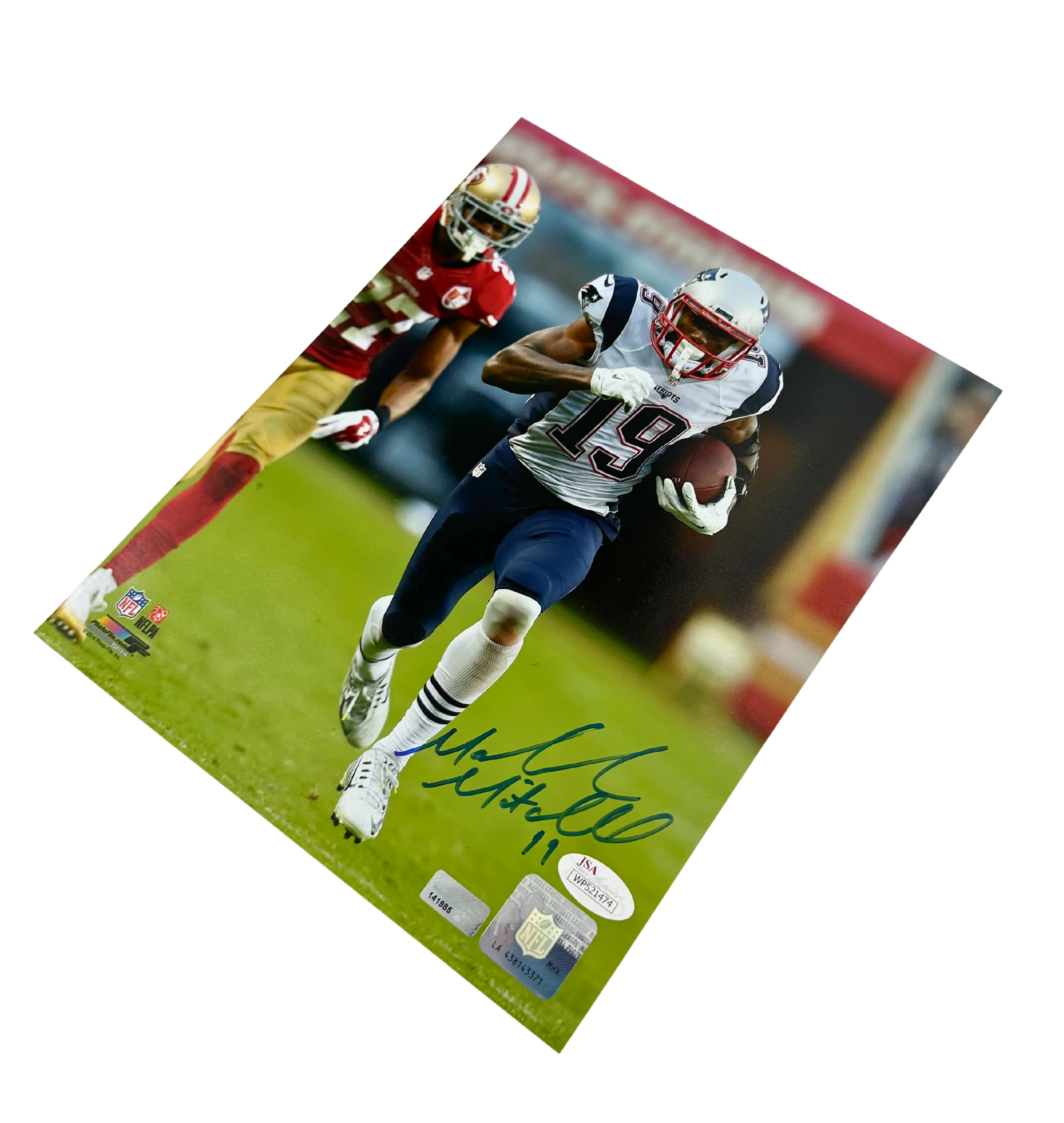 JSA Authenticated Wide Receiver #19 Autographed Game Photo