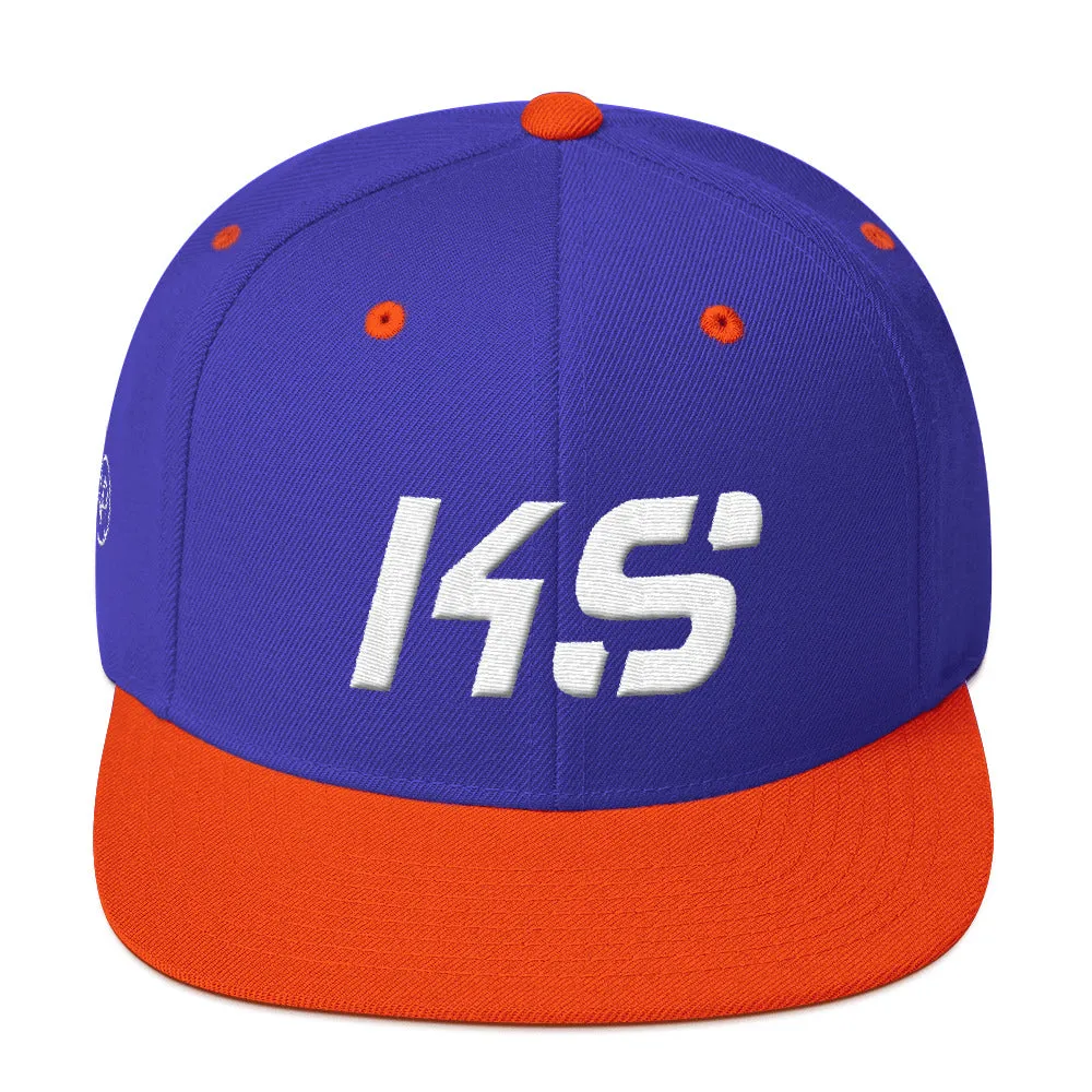 Kansas - Flat Brim Hat - White Embroidery - KS - Many Hat Color Options Available