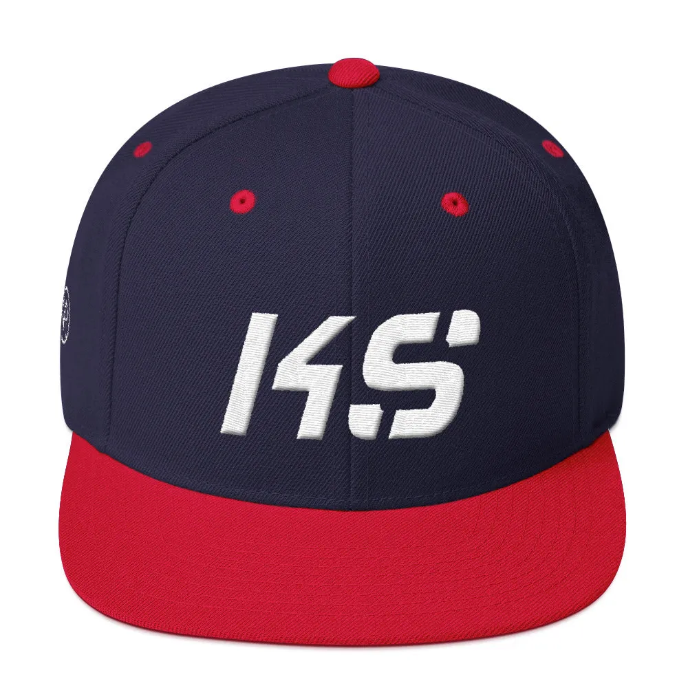 Kansas - Flat Brim Hat - White Embroidery - KS - Many Hat Color Options Available