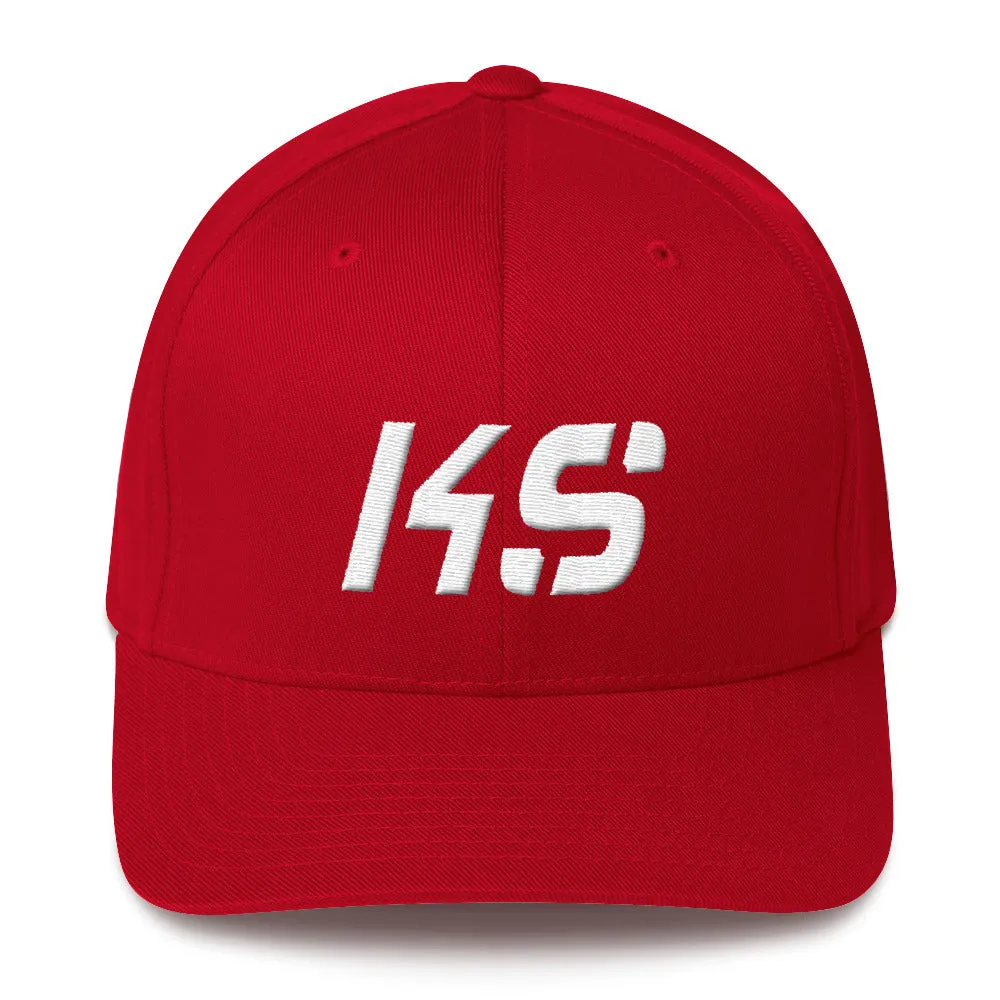 Kansas - Structured Twill Cap - White Embroidery - KS - Many Hat Color Options Available