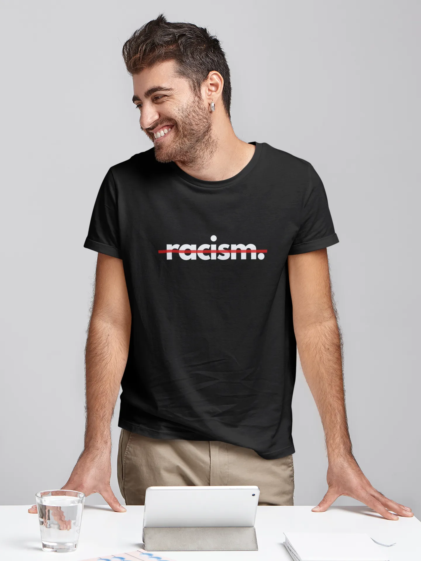 Knock out Racism with RiSE T-shirt for Men