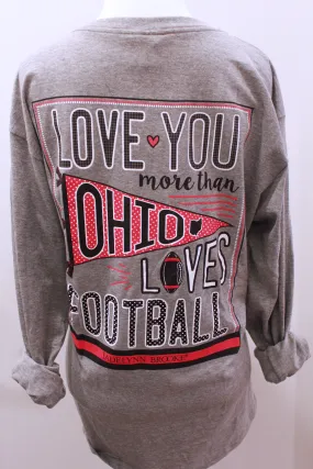 Love You More Than Ohio Loves Football Tee