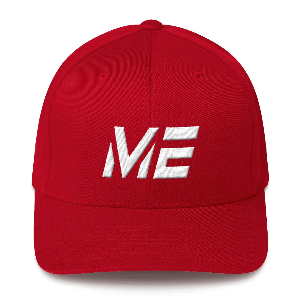 Maine - Structured Twill Cap - White Embroidery - ME - Many Hat Color Options Available