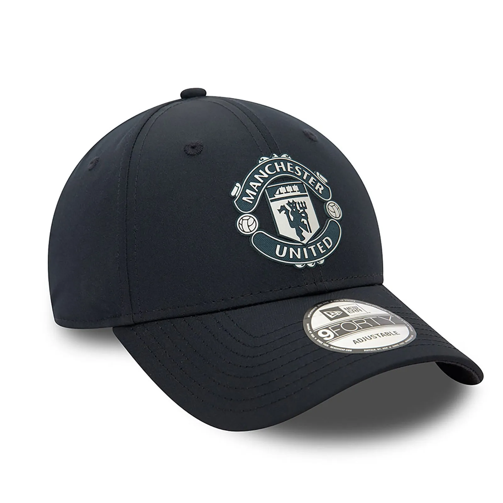 Manchester United Adult Black 9Forty Cap Cloth Strap Adjustable Football (Soccer) By New Era