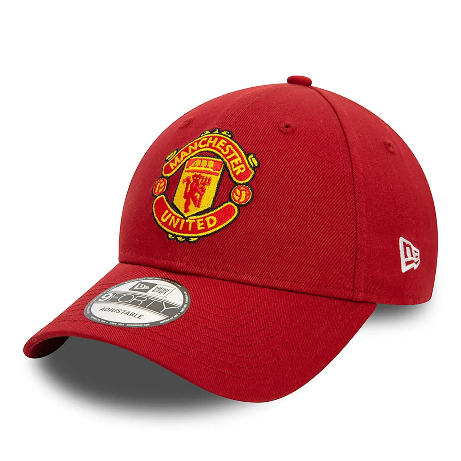 Manchester United Adult Dark Red 9Forthy Cap Cloth Strap Adjustable Football (Soccer) By New Era