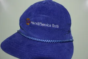 Napa Hand Service Tools Deadstock Corduroy Rope Vintage 90's Adjustable Snap Back Hat