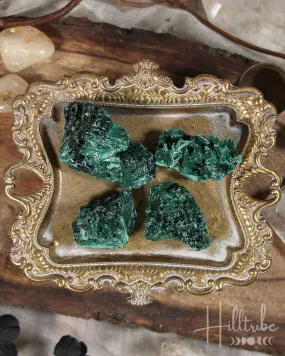 Natural Fibrous Malachite